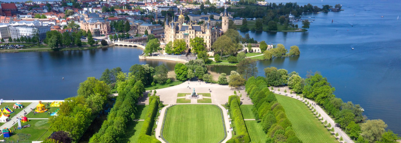 Luftaufnahme Schweriner Schloss